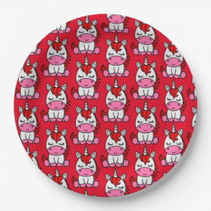 Little Girls Unicorn Pony Paper Plates