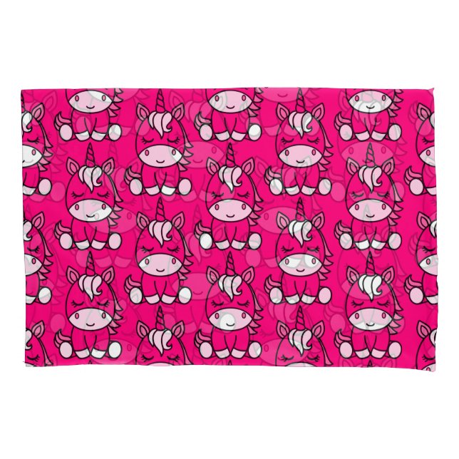 Little Girls Unicorn Pony Pillow Case (Front-Left)