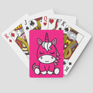 Little Girls Unicorn Pony Poker Cards