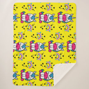 Little Girls Unicorn Pony Sherpa Blanket