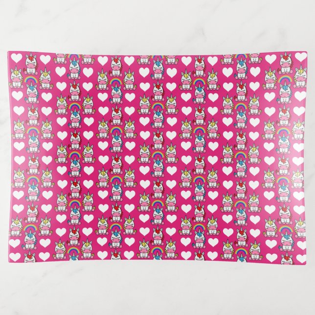 Little Girls Unicorn Pony Trinket Tray (Front)