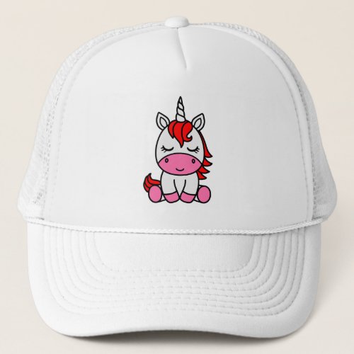 Little Girls Unicorn Pony Trucker Hat