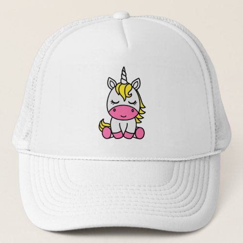 Little Girls Unicorn Pony Trucker Hat