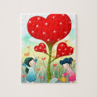 Little Girls with Hearts Puzzle