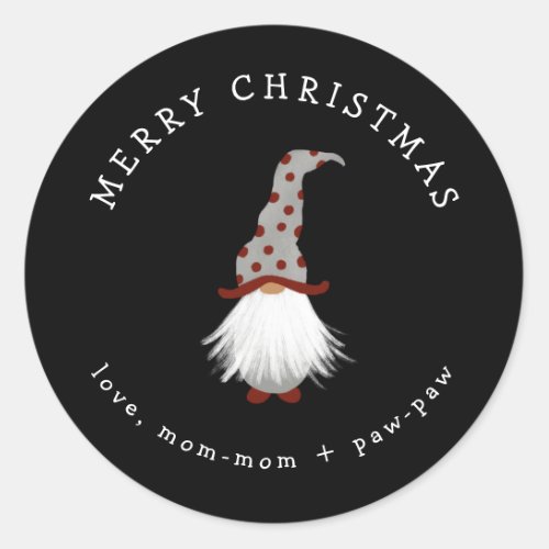 Little Gnome Christmas gift sticker