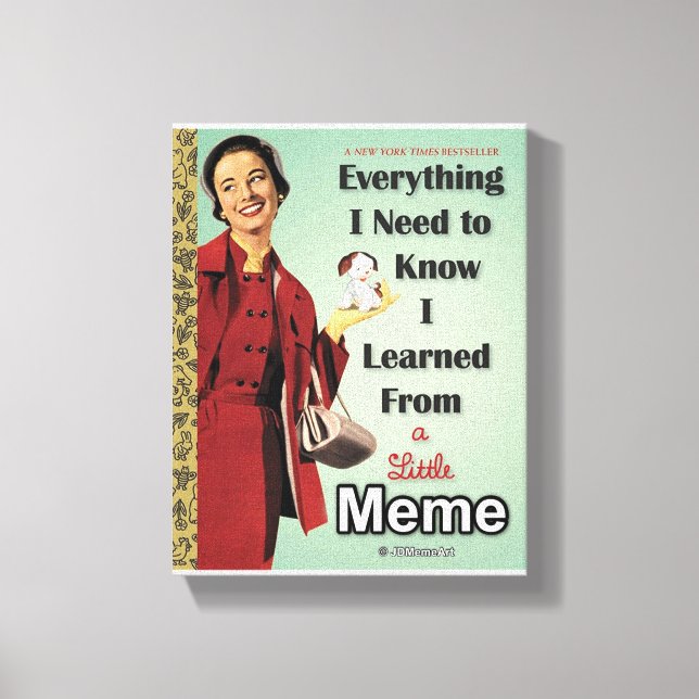 Little Golden Meme Canvas Print Wall Art (Front)