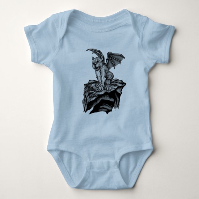 Little Golem Gargoyle Baby Bodysuit (Front)
