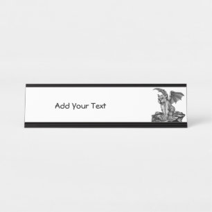 Little Golem Gargoyle Desk Name Plate