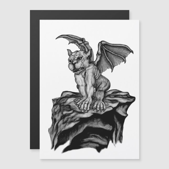 Little Golem Gargoyle Magnetic Card (Front/Back)