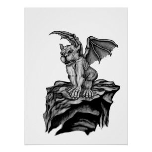 Little Golem Gargoyle Poster