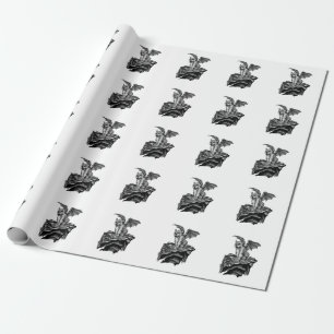 Little Golem Gargoyle Wrapping Paper