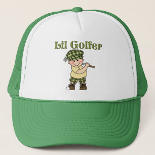 Little Golfer Playing Golf Trucker Hat