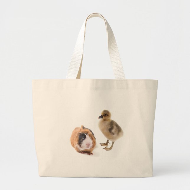 little goose and guinea pig large tote bag (Front)
