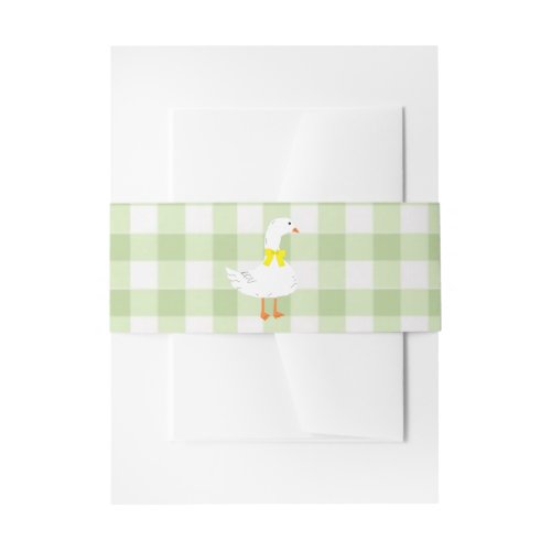Little Goose Baby Shower Invitation Belly Band