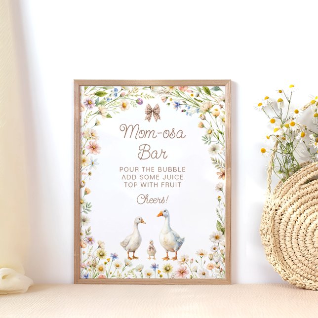 Little Goose Baby Shower Mom-osa Bar Poster (Creator Uploaded)
