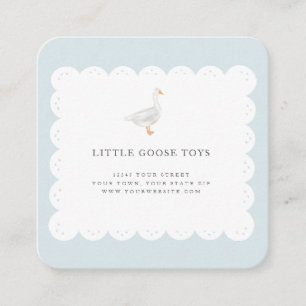 Little Goose Hand Drawn Scalloped Business Card