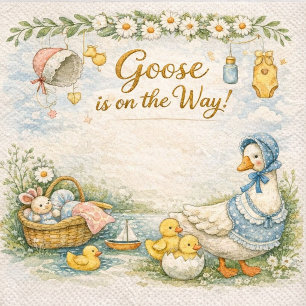 little goose is on the way napkins