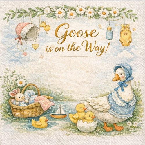 little goose is on the way  napkins