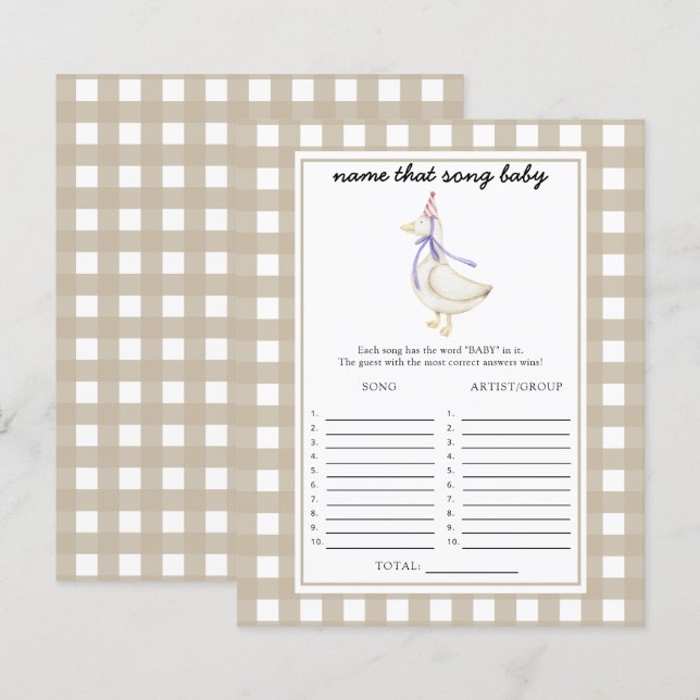 Little goose - Name that Baby Song (Front/Back)