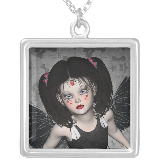 Little Goth Angel Necklace (Front)