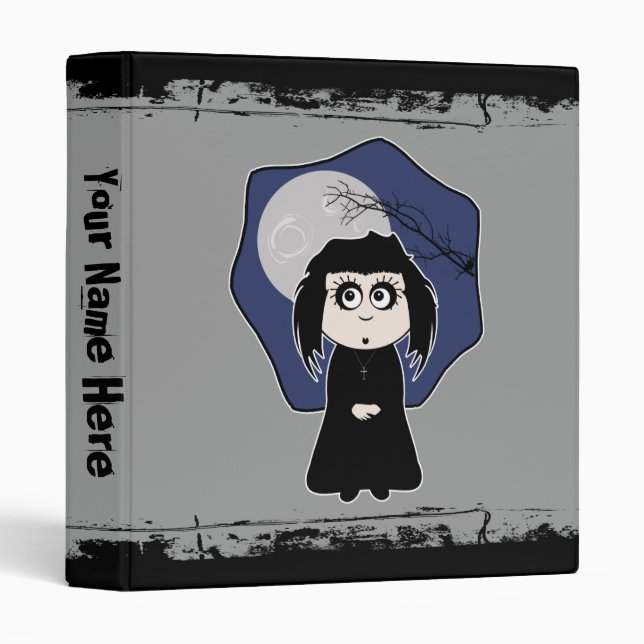 Little Goth Girl Binder (customizable) (Front/Spine)