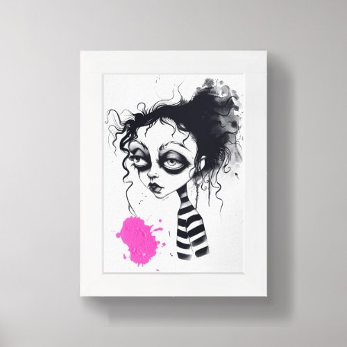 Little Gothic Girl Framed Art