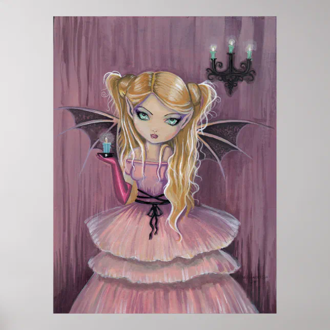 Little Gothic Vampire Fairy Poster | Zazzle