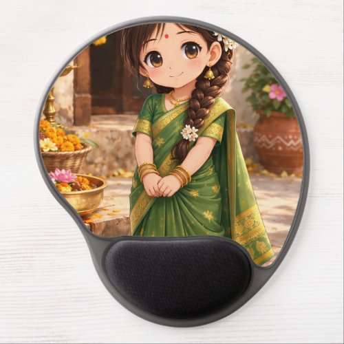 Little Grace in Green Gel Mouse Pad