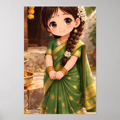 Little Grace in Green Poster