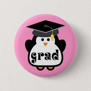 Little Grad Penguin Graduation Gift Pinback Button