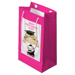 Little Graduate Girl Blond Hair Small Gift Bag