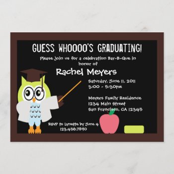 Little Graduate Owl Invite by TreasureTheMoments at Zazzle