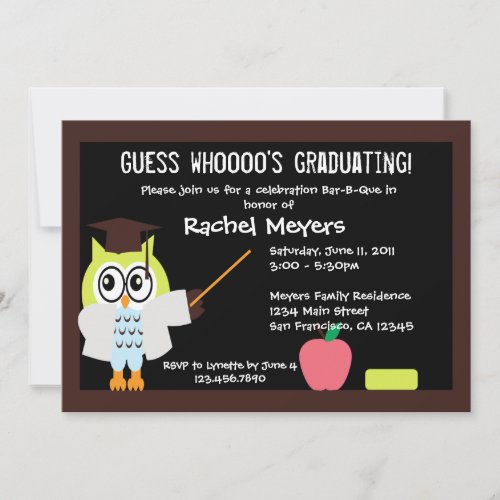 Little Graduate Owl Invite