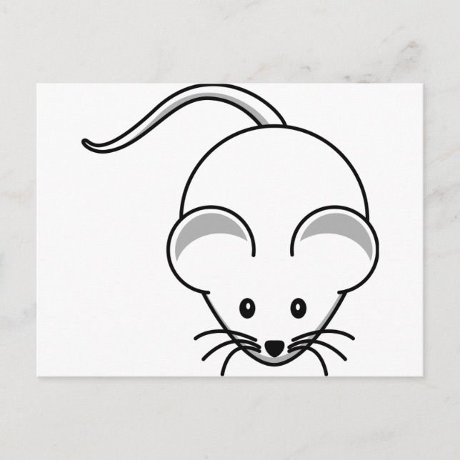 Little graphic mouse postcard (Front)