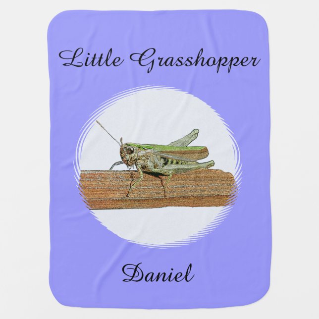 Little Grasshopper Baby Blanket (Front)