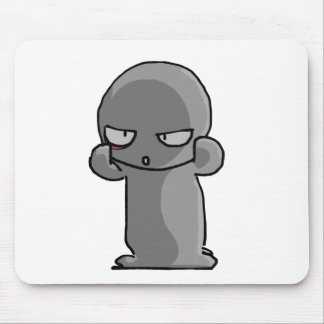 Little Gray Baby wry face Mouse Pad