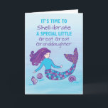 Little Great Great Granddaughter Birthday Mermaid Card<br><div class="desc">Greet a dear great great granddaughter in a fun way once she celebrates a birthday soon. This fun and colorful card will help you do that. She is sure to enjoy this card once she gets this from you. Grab a copy of this today!</div>