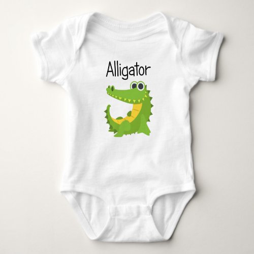 Little Green Alligator Baby Bodysuit