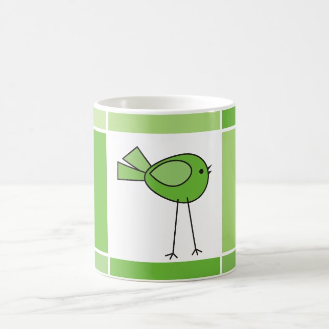 little green bird coffee mug (Center)