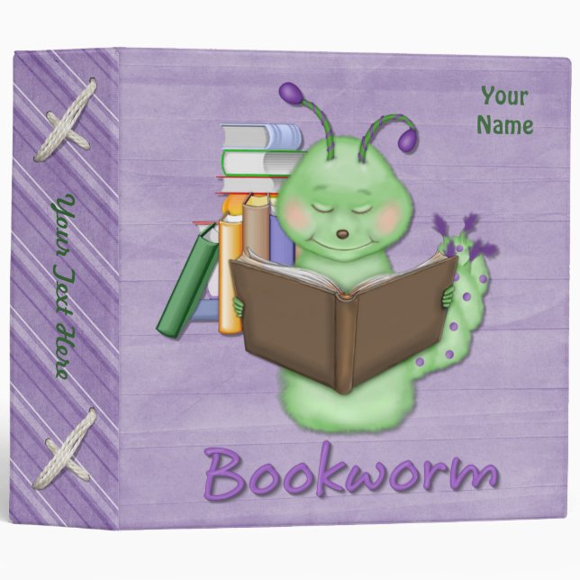 Little Green Bookworm Binder (Front/Spine)