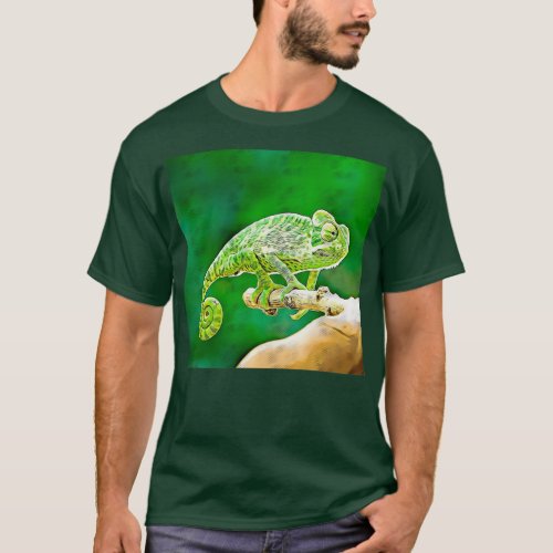 Little Green Chameleon T_Shirt