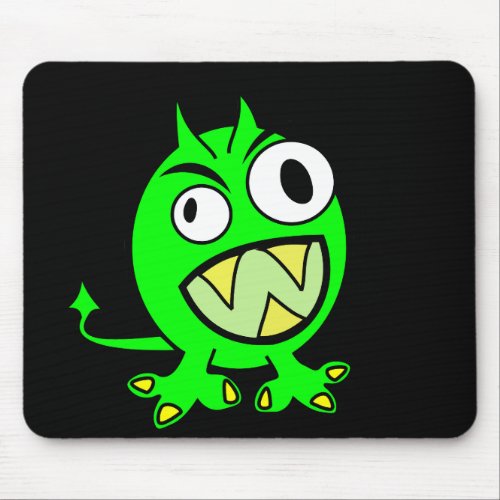 Little Green Devil Mouse Pad