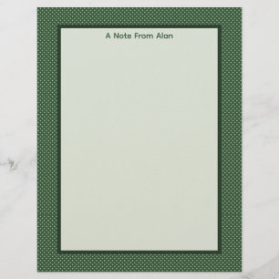 Little Green Diamonds Stationery Paper