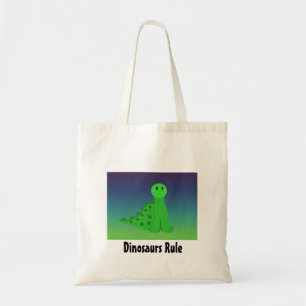 Little Green Dinosaur Tote Bag