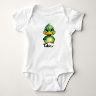 Little green duck baby bodysuit