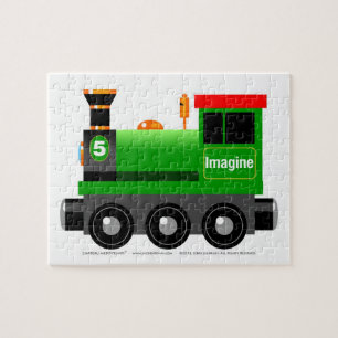 Little Green Engine Jigsaw Puzzle