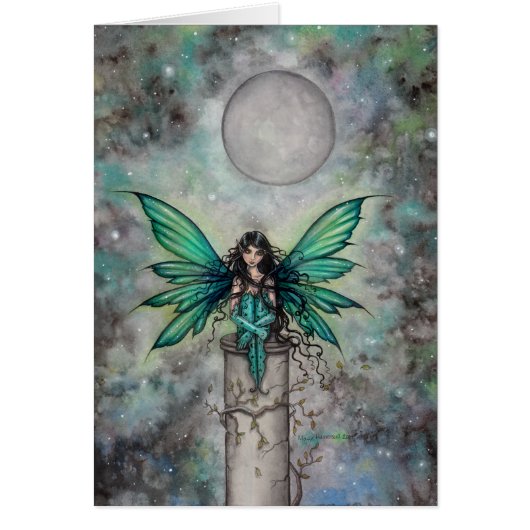 Little Green Fae Gothic Fairy Fantasy Art Cards (Front)