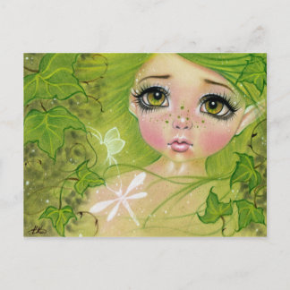 Little green fairy postcard