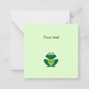 Little Green Frog Thank You Note Card