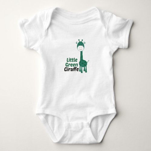 Little green giraffeCute Baby Gift Teething  Baby Bodysuit